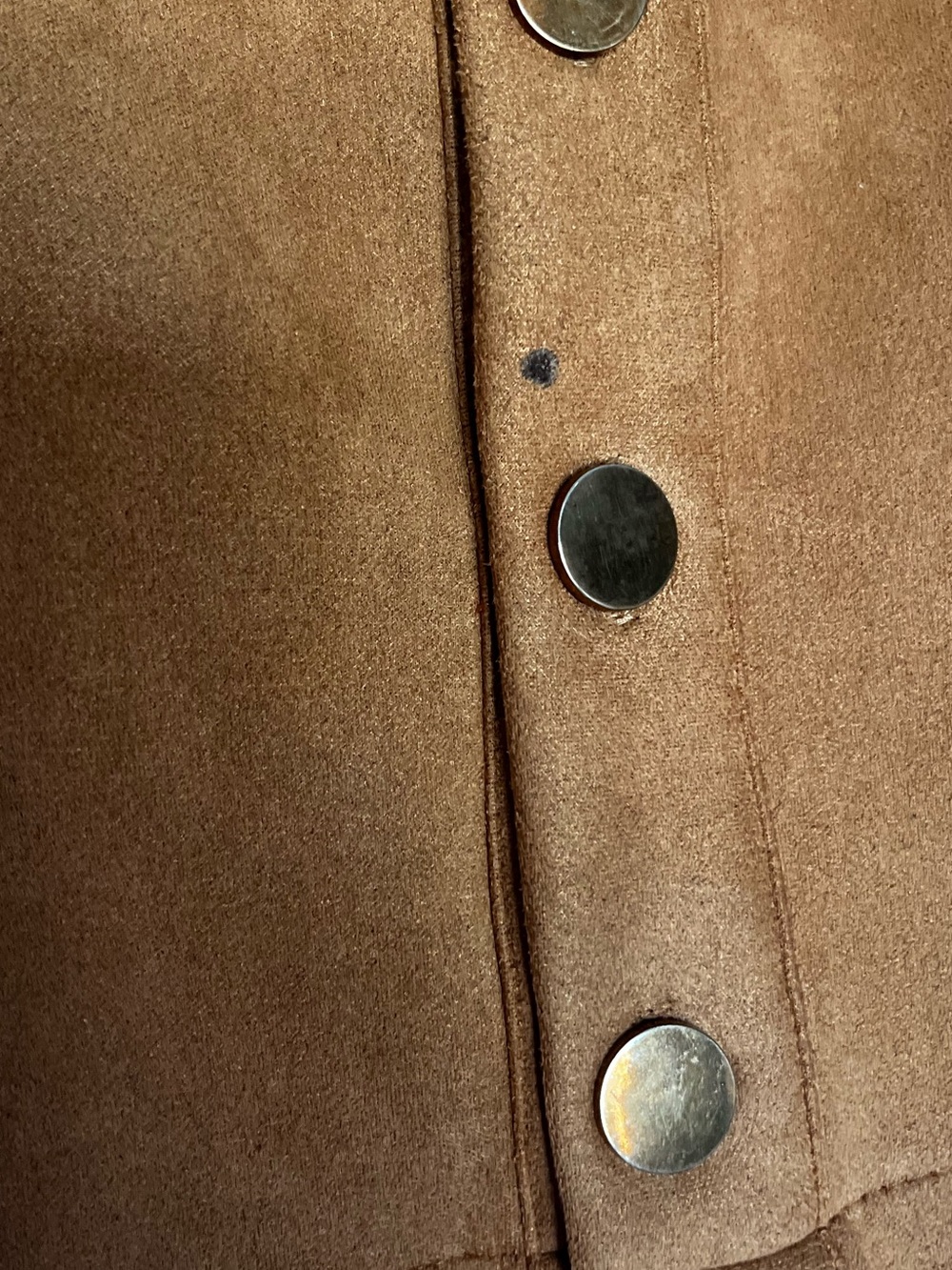 Allegra K Rust Brown Faux Suede Button-Front Skater Skirt - Picture 5 of 5